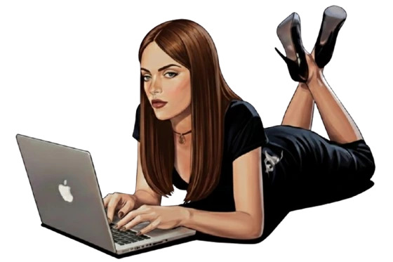 PCでバーチャル展示場を体験する様子を示すイラスト